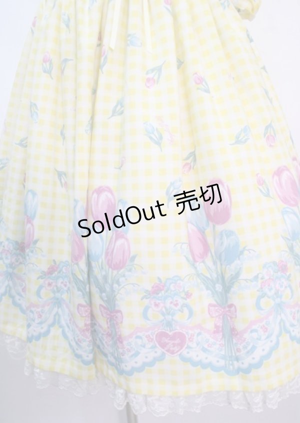 画像4: Angelic Pretty / Tulip Bouquetジャンパースカート  イエロー Y-25-04-01-126-AP-OP-SZ-ZY (4)