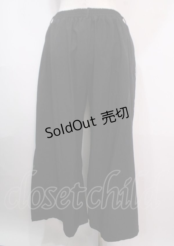 画像2: NieR Clothing / 切り替えワイドパンツ  黒 Y-25-04-01-138-PU-PA-SZ-ZY (2)