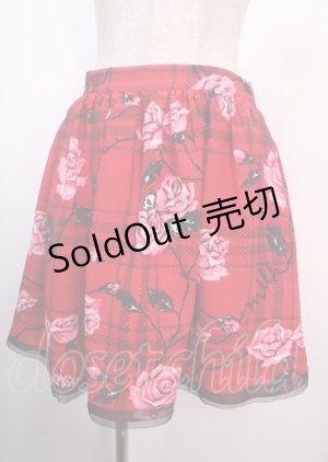 画像: MILK / ラヴィアンローズスカート  レッドベース Y-25-04-01-142-ML-SK-SZ-ZY