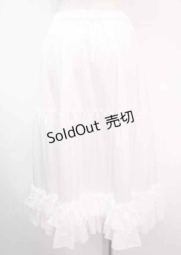 画像2: axes femme kawaii / ミディフリルペチスカート M 白 Y-25-04-01-144-AX-SK-SZ-ZY (2)