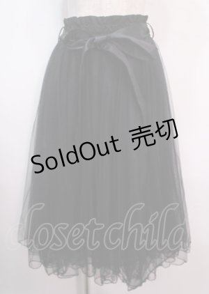 画像: axes femme POETIQUE / レース×チュールロングスカート M 黒 Y-25-04-01-156-AX-SK-SZ-ZY