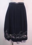 画像1: axes femme POETIQUE / チューリップ刺繍タックスカート M 紺 Y-25-04-01-157-AX-SK-SZ-ZY (1)