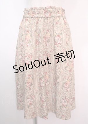 画像: axes femme / アンティーク柄スカート  キナリ Y-25-04-01-165-AX-SK-SZ-ZY