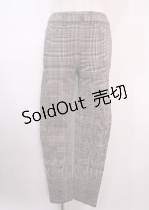 画像: axes femme / 裾刺繍レギンスパンツ M 茶 Y-25-04-01-173-AX-PA-SZ-ZT125