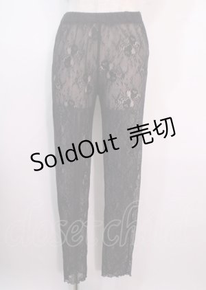 画像: axes femme / レースレギンス M 黒 Y-25-04-01-175-AX-PA-SZ-ZY