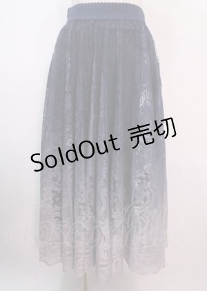 画像: axes femme /  グラデレースサーキュラースカート F 紺 Y-25-04-01-182-AX-SK-SZ-ZY