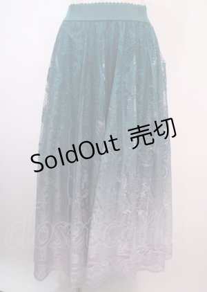 画像: axes femme /  グラデレースサーキュラースカート F グリーン Y-25-04-01-183-AX-SK-SZ-ZY