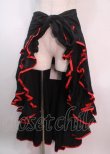 画像1: SEXY DYNAMITE LONDON / フリル巻きスカート F 黒×赤 Y-25-04-01-188-PU-SK-SZ-ZY (1)