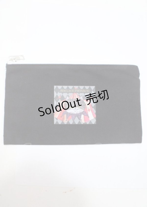 画像1: 【SALE】ATELIER PIERROT / サーカスねこちゃんポーチ  黒 Y-25-04-01-006-EL-ZA-SZ-ZT422-F001 (1)