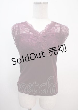 画像: axes femme / レース切り替えタンクトップ M パープル Y-25-04-01-036-AX-TO-SZ-ZI