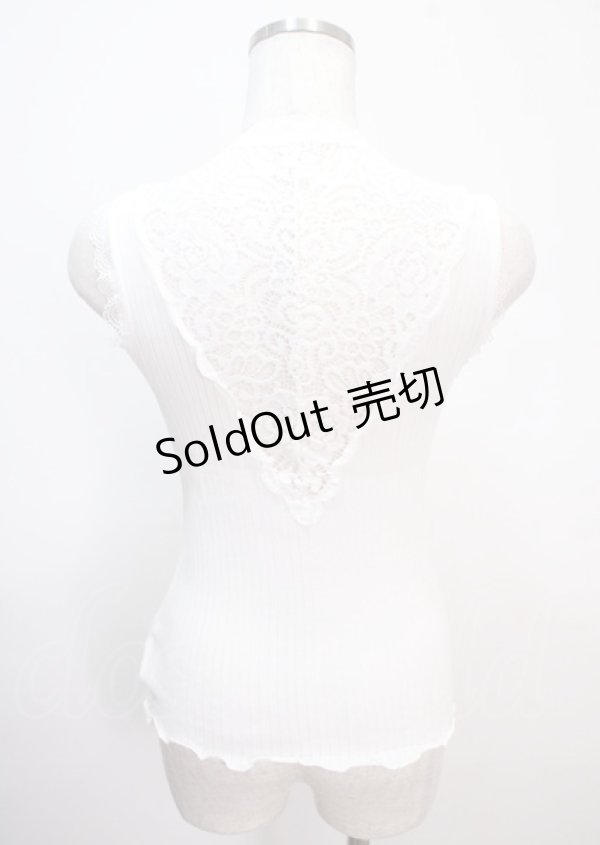 画像2: axes femme / レースタンクトップ M 白 Y-25-04-01-037-AX-TO-SZ-ZY (2)
