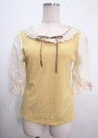 画像1: axes femme / コットンレース使いトップス F イエロー Y-25-04-03-050-AX-TO-SZ-ZY (1)
