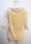 画像2: axes femme / コットンレース使いトップス F イエロー Y-25-04-03-050-AX-TO-SZ-ZY (2)