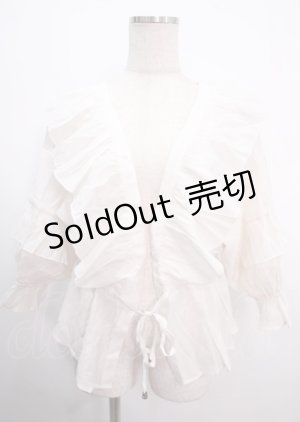 画像: axes femme / ボリュームフリルカーデ M 生成り Y-25-04-03-055-AX-TO-SZ-ZI