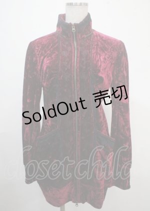 画像: Ozz oneste / 薔薇刺繍ベロアパーカー  ワイン Y-25-04-03-079-OO-TO-SZ-ZY