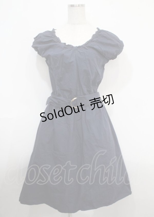 画像1: axes femme / ワンピース M 紺 Y-25-04-03-093-AX-OP-SZ-ZY (1)