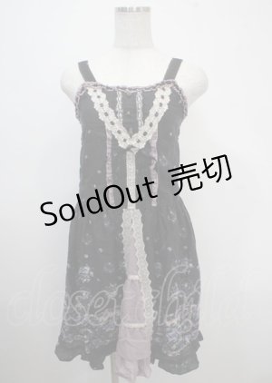 画像: axes femme / 花リース柄ワンピース M 黒 Y-25-04-03-095-AX-OP-SZ-ZI