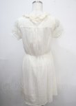 画像2: axes femme / レーシー切り替えワンピース M キナリ Y-25-04-03-096-AX-OP-SZ-ZI (2)