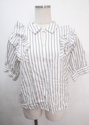 画像: axes femme / フリルブラウス F 黒 Y-25-04-03-009-AX-BL-SZ-ZY