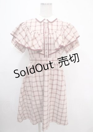画像: axes femme POETIQUE / ケープ風デザインワンピース M ピンク Y-25-04-03-099-AX-OP-SZ-ZY