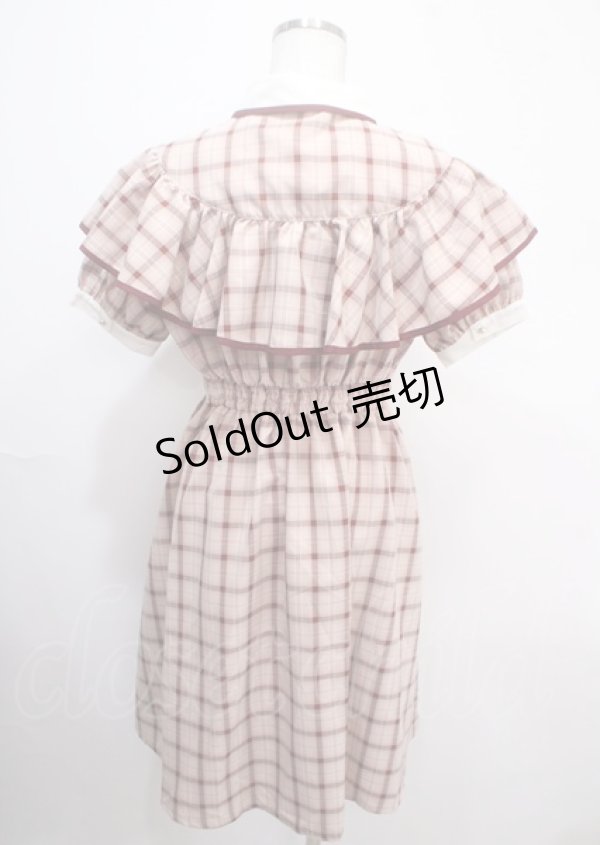 画像2: axes femme POETIQUE / ケープ風デザインワンピース M ピンク Y-25-04-03-099-AX-OP-SZ-ZY (2)