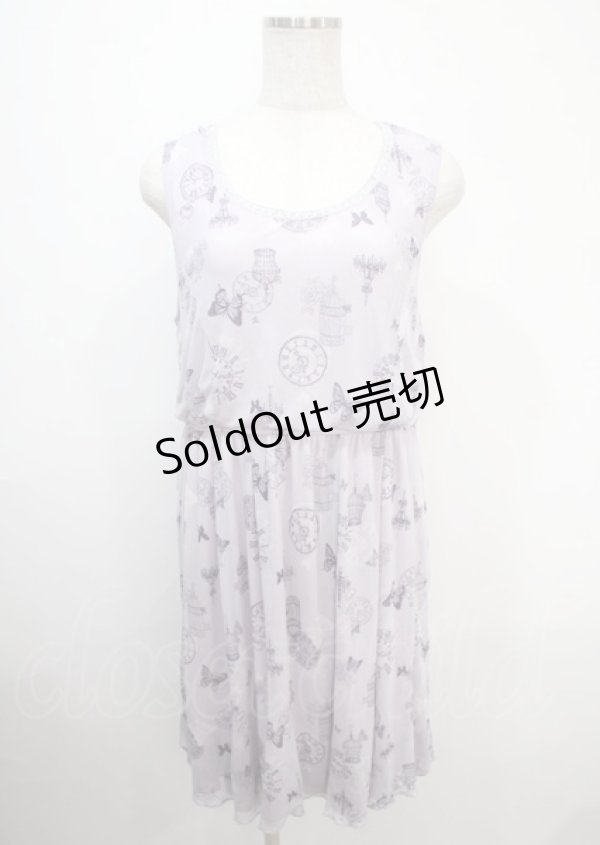 画像1: axes femme / 蝶柄ワンピース M ラベンダー Y-25-04-03-104-AX-OP-SZ-ZY (1)