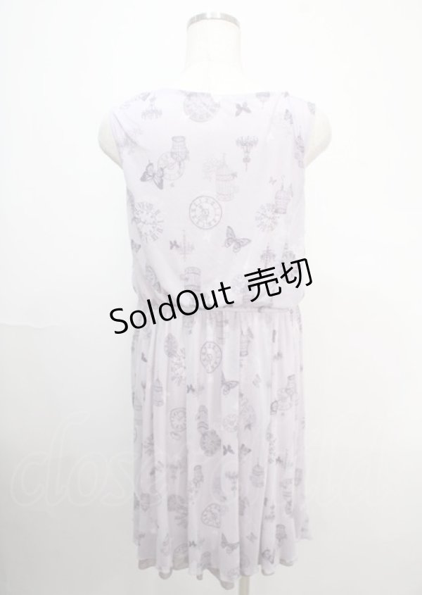 画像2: axes femme / 蝶柄ワンピース M ラベンダー Y-25-04-03-104-AX-OP-SZ-ZY (2)