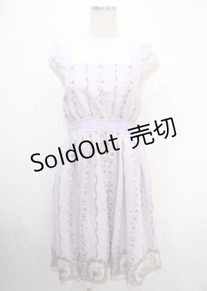 画像: axes femme POETIQUE / ラビット苺柄ワンピース M ラベンダー Y-25-04-03-108-AX-OP-SZ-ZY