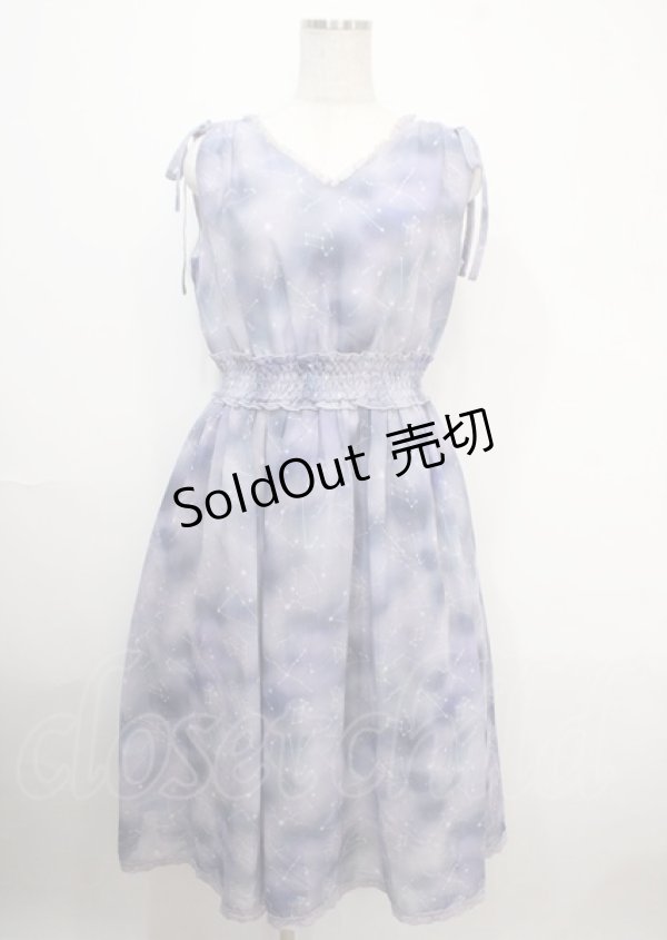 画像1: axes femme POETIQUE / 夏の星座シフォンワンピース  ラベンダー Y-25-04-03-120-AX-OP-AS-OS (1)
