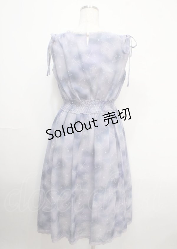 画像2: axes femme POETIQUE / 夏の星座シフォンワンピース  ラベンダー Y-25-04-03-120-AX-OP-AS-OS (2)