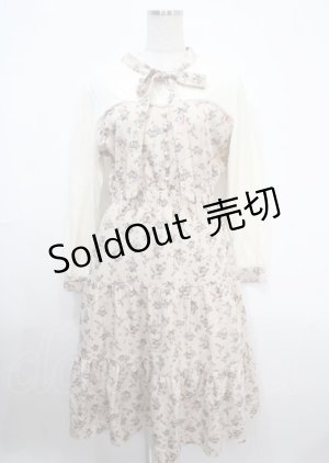 画像: axes femme / フラワーシフォンワンピース  キナリ Y-25-04-03-129-AX-OP-SZ-ZI