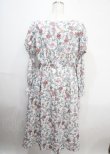 画像2: axes femme Nostalgic / ボタニカル柄レースアップワンピース M 生成り Y-25-04-03-135-LO-OP-SZ-ZY (2)
