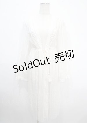 画像: axes femme / ドロスト長袖レースガウン  白 Y-25-04-03-137-AX-TO-AS-ZY