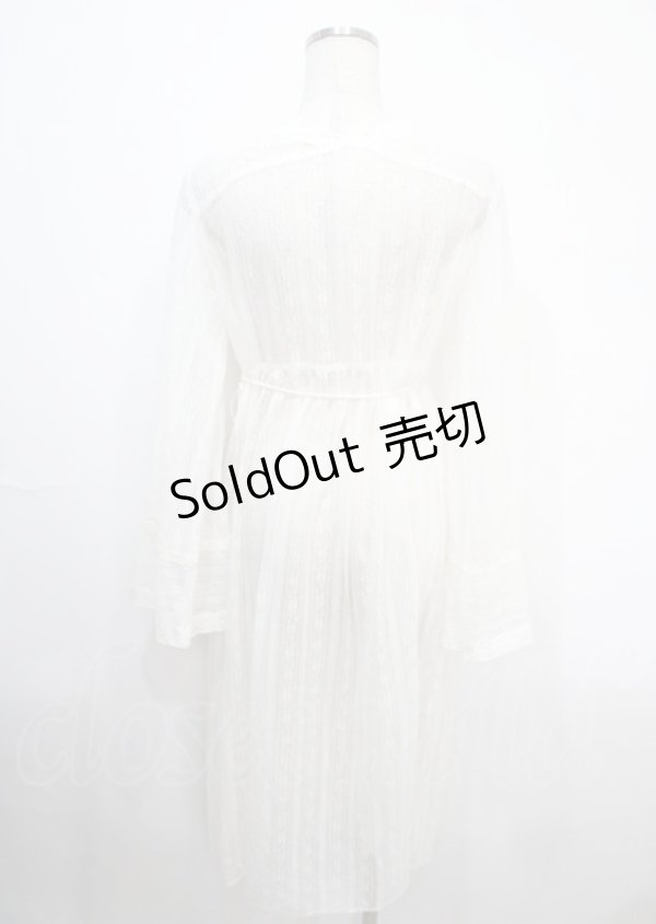画像2: axes femme / ドロスト長袖レースガウン  白 Y-25-04-03-137-AX-TO-AS-ZY (2)