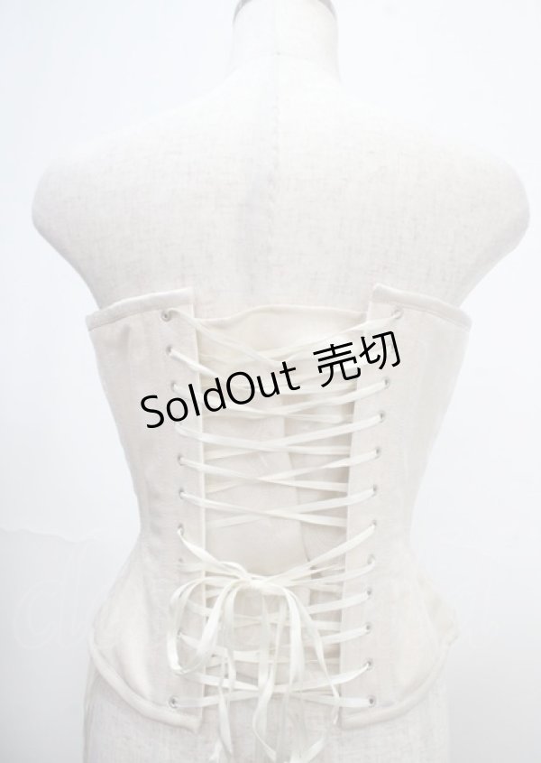 画像2: abilletage / レースプリントコルセット  アイボリー Y-25-04-03-145-GO-TO-SZ-ZS (2)