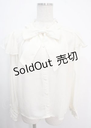 画像: axes femme / リボンブローチセットブラウス F 生成り Y-25-04-03-014-AX-BL-SZ-ZY