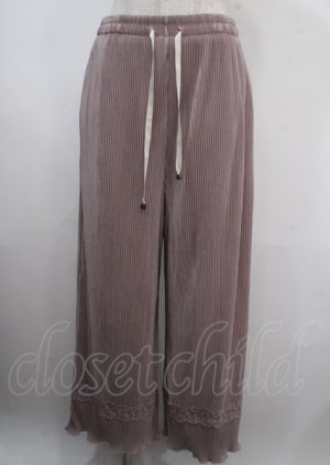 画像: axes femme / カットプリーツパンツ  ピンク Y-25-04-03-148-AX-PA-SZ-ZI