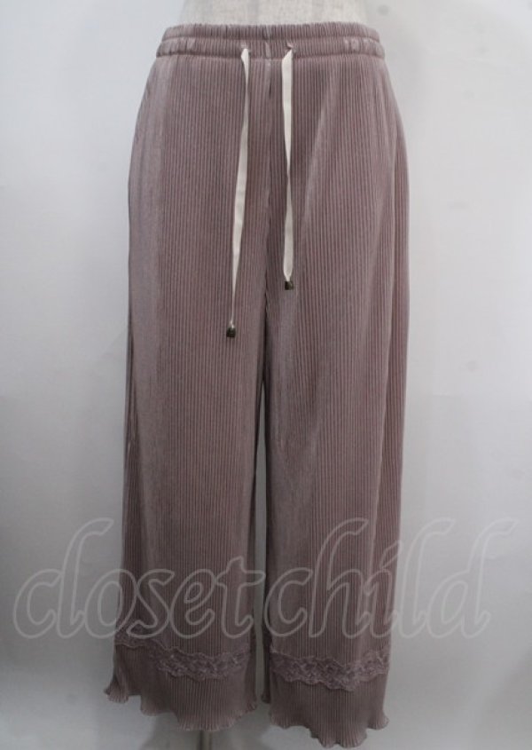 画像1: axes femme / カットプリーツパンツ  ピンク Y-25-04-03-148-AX-PA-SZ-ZI (1)