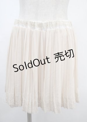 画像: axes femme / レース使いプリーツキュロット  キナリ Y-25-04-03-151-AX-SK-SZ-ZY