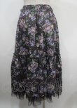 画像2: axes femme / ホーリーローズ柄フリルスカート F Dブラウン Y-25-04-03-153-AX-SK-SZ-ZT137 (2)