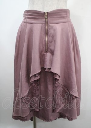 画像: axes femme / ジップ付イレヘムスカート  ピンク Y-25-04-03-158-AX-SK-SZ-OS