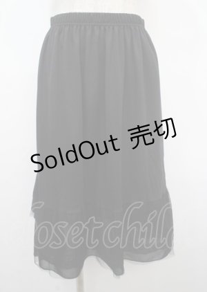 画像: axes femme / 選べる着丈レースペチスカート  黒 Y-25-04-03-164-AX-SK-SZ-ZI