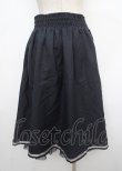 画像2: axes femme POETIQUE / レースアッププリーツ切替スカート M 紺 Y-25-04-03-169-AX-SK-SZ-ZY (2)