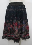 画像2: axes femme / ジョーゼット花柄パネルスカート M Bグリーン Y-25-04-03-170-AX-SK-SZ-ZY (2)