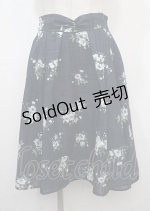 画像: axes femme / ドビー素材花柄プリントスカート M コン Y-25-04-03-182-AX-SK-SZ-ZY