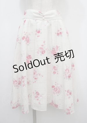 画像: axes femme / ドビー素材花柄プリントスカート M キナリ Y-25-04-03-184-AX-SK-SZ-ZY