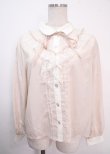 画像1: axes femme POETIQUE / レースフリルバイカラーブラウス M ピンク Y-25-04-03-019-AX-BL-SZ-ZY (1)
