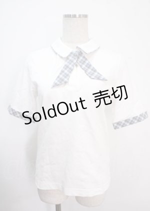 画像: F i.n.t / チェックタイ付きポロシャツ F オフホワイト Y-25-04-03-025-CA-BL-SZ-ZY