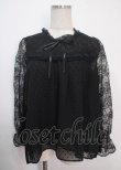 画像1: axes femme / ドットドビーシフォンブラウス M 黒 Y-25-04-03-031-AX-BL-SZ-ZY (1)