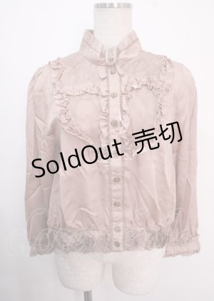画像: axes femme / サテン裾デザインブラウス M 淡ピンク Y-25-04-03-034-AX-BL-SZ-ZY